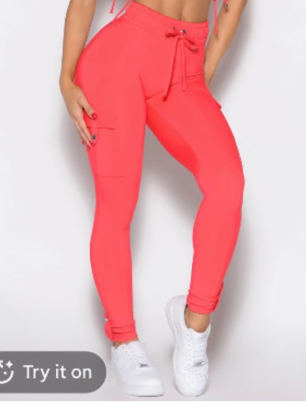 Bombshell Women’s Coral High-Waist Cargo Leggings BNWT